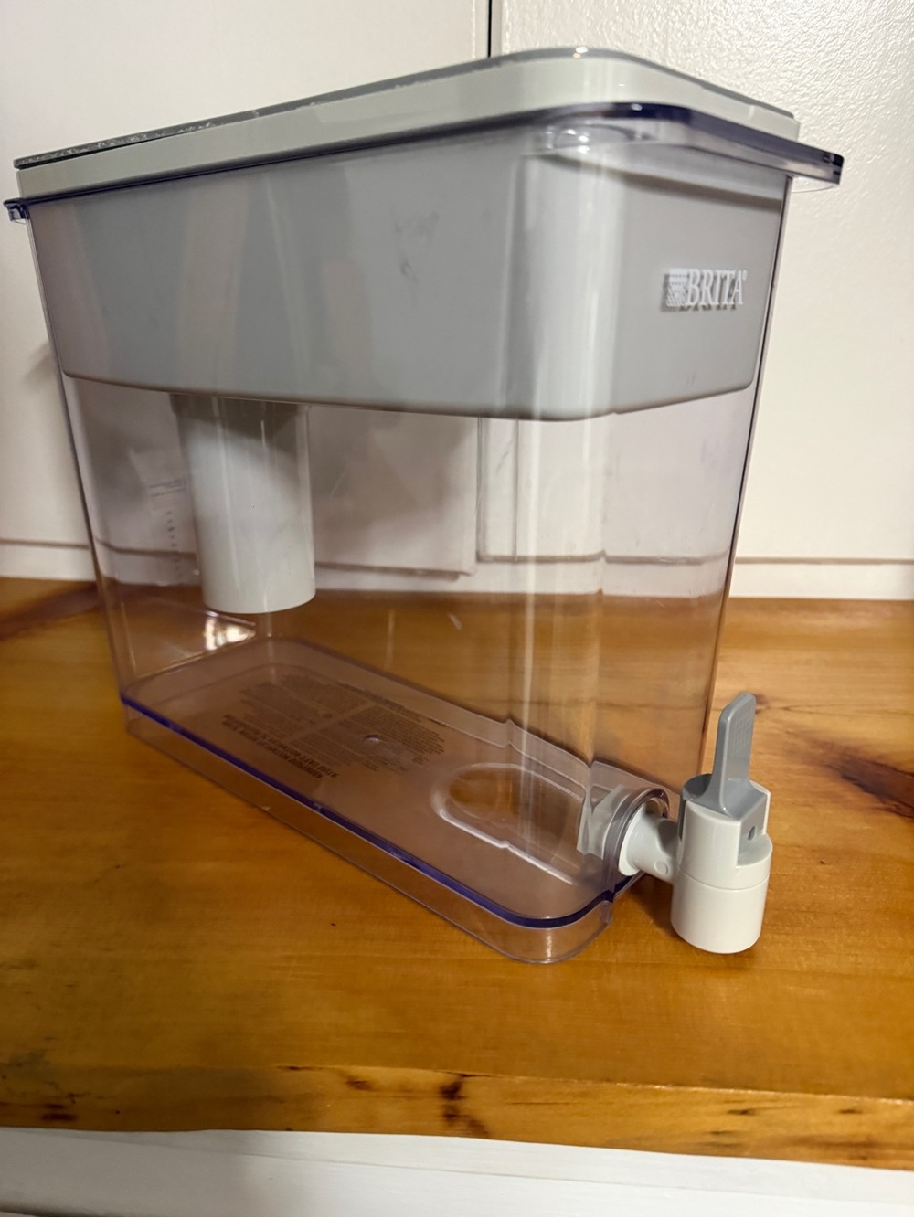 Brita Clear Water Dispenser with Light Gray Top and Spigot